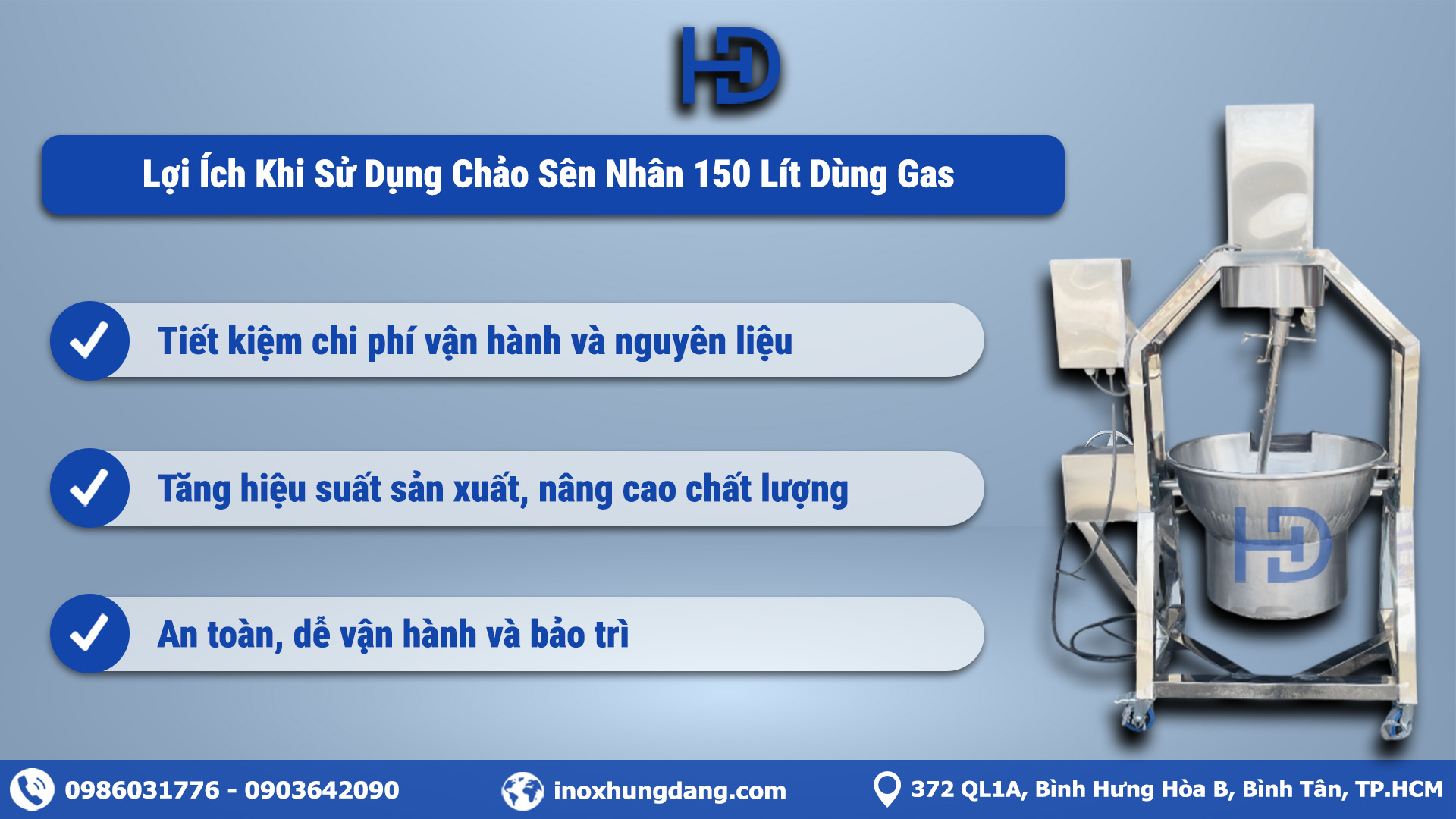 Lợi Ích Khi Sử Dụng Chảo Sên Nhân 150 Lít Dùng Gas Cho Xưởng