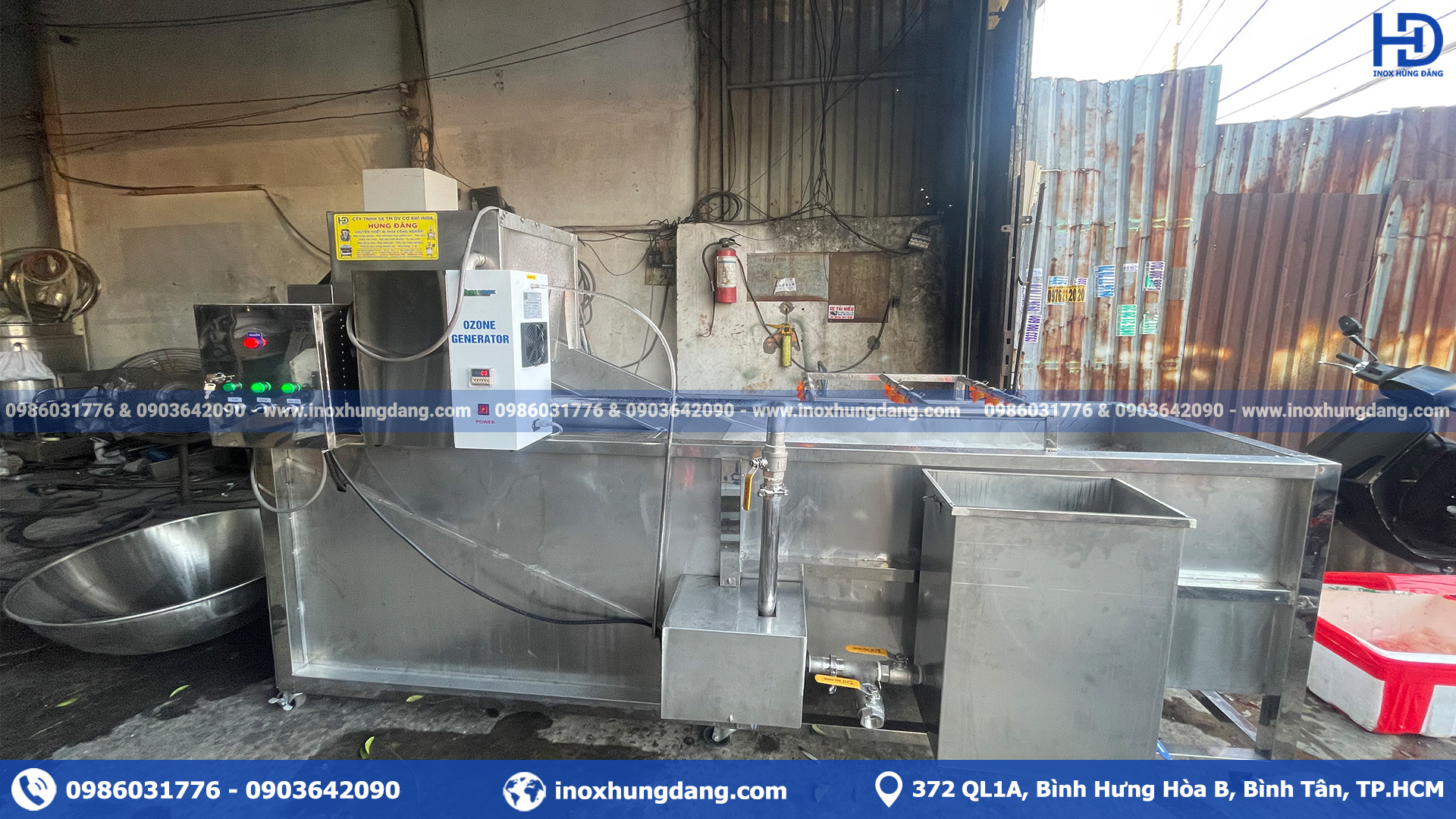 Máy Rửa Sục Khí Ozone Năng Xuất 200Kg Được Sản Xuất Với Vật Liệu Cao Cấp Và Công Nghệ Hiện Đại