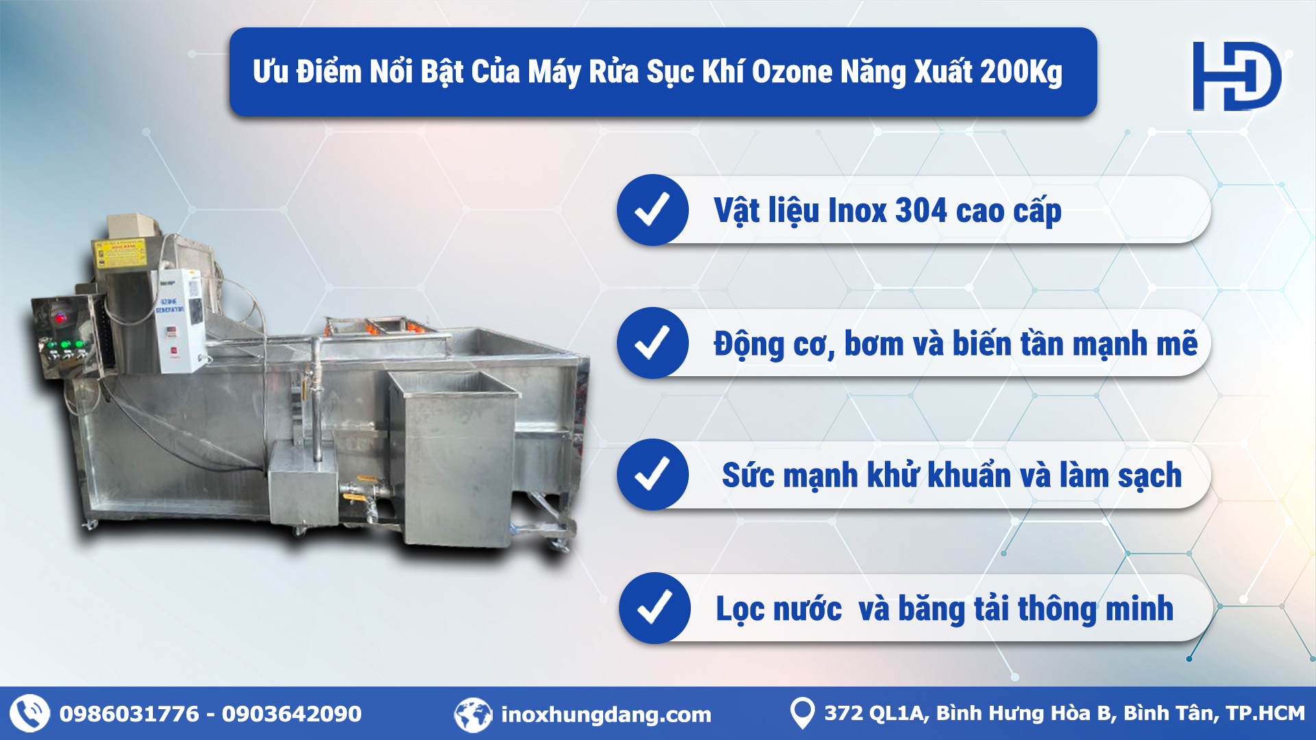Một số ưu điểm nổi bật của Máy rửa sục khí ozone