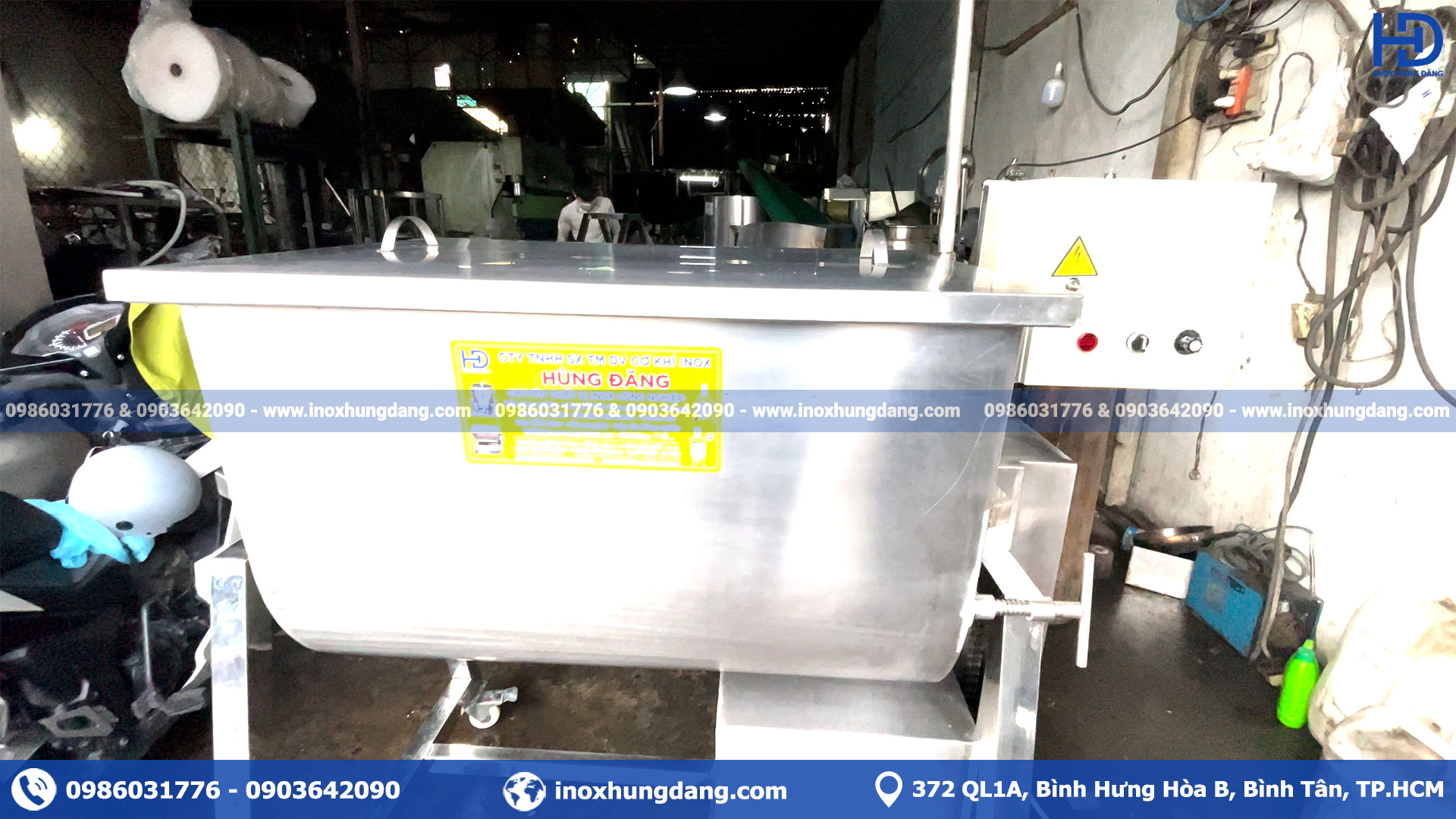 Máy Trộn Bột Công Nghiệp 500Kg Tại Inox Hùng Đăng Máy Trộn Bột Công Nghiệp 500Kg Tại Inox Hùng Đăng
