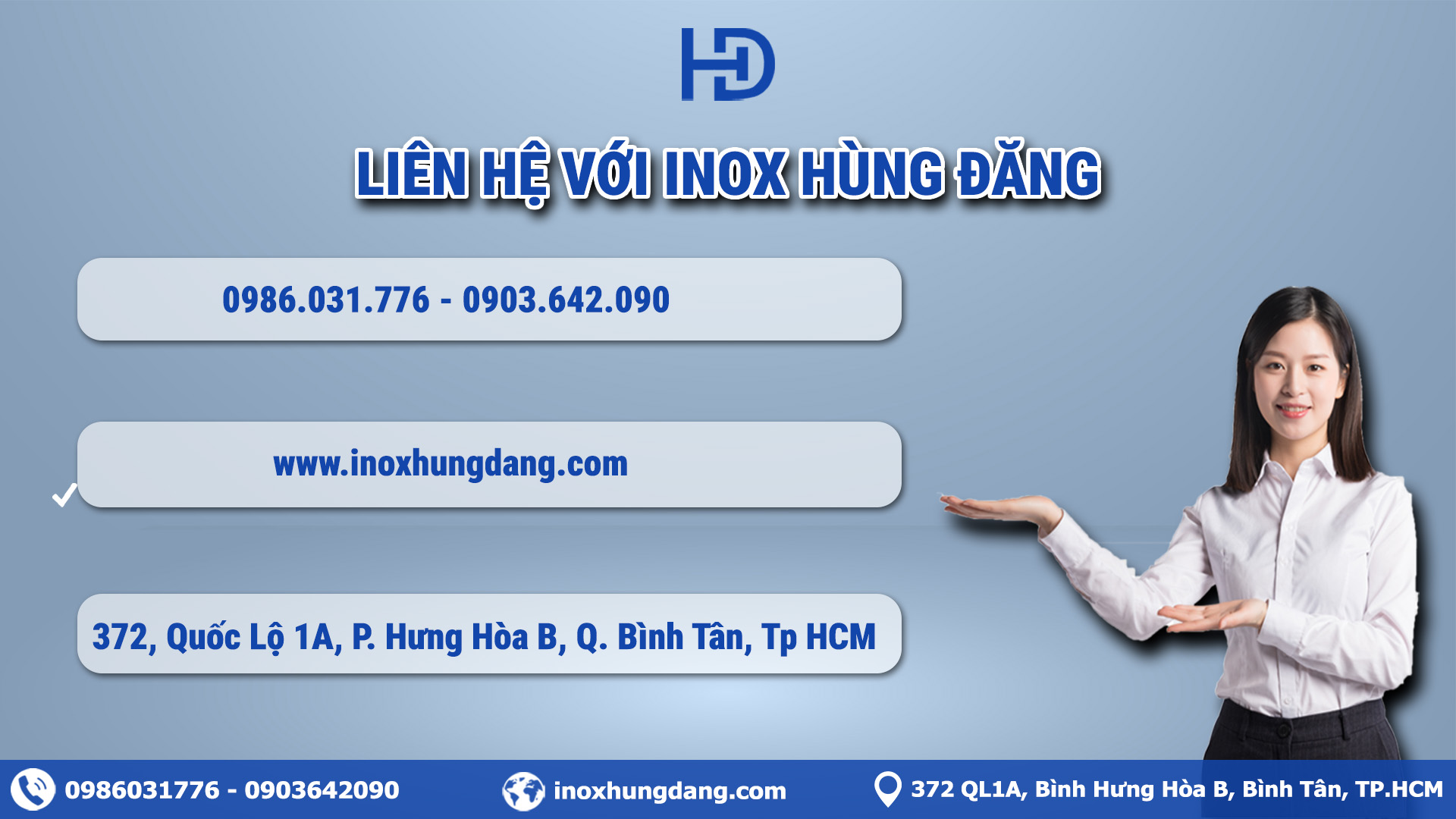 Cách thức liên hệ với Inox Hùng Đăng để được tư vấn tận tâm