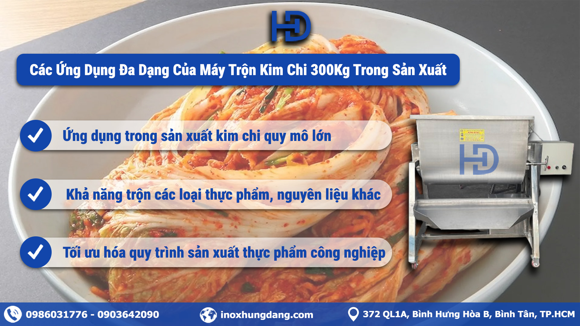  Các Ứng Dụng Đa Dạng Của Máy Trộn Kim Chi 300Kg Trong Sản Xuất