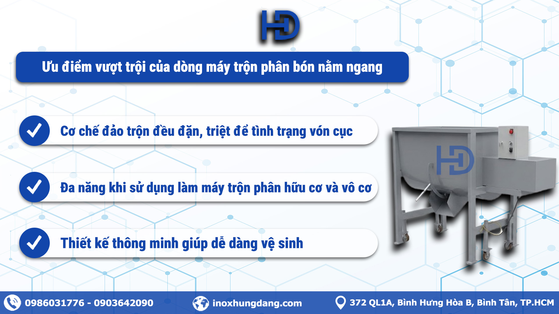 Ưu điểm vượt trội của dòng máy trộn phân bón nằm ngang