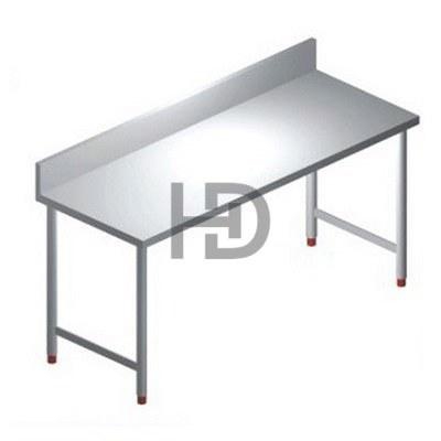 Bàn inox 1 tầng có gáy