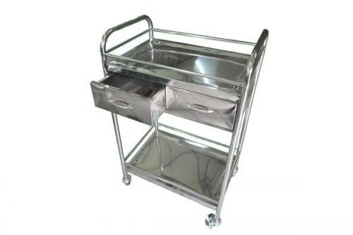 Xe tiêm 2 tầng, 3 tầng inox có ngăn kéo