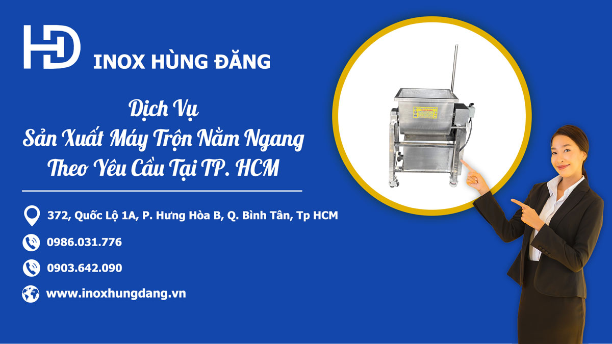 Dịch vụ sản xuất máy trộn nằm ngang theo yêu cầu