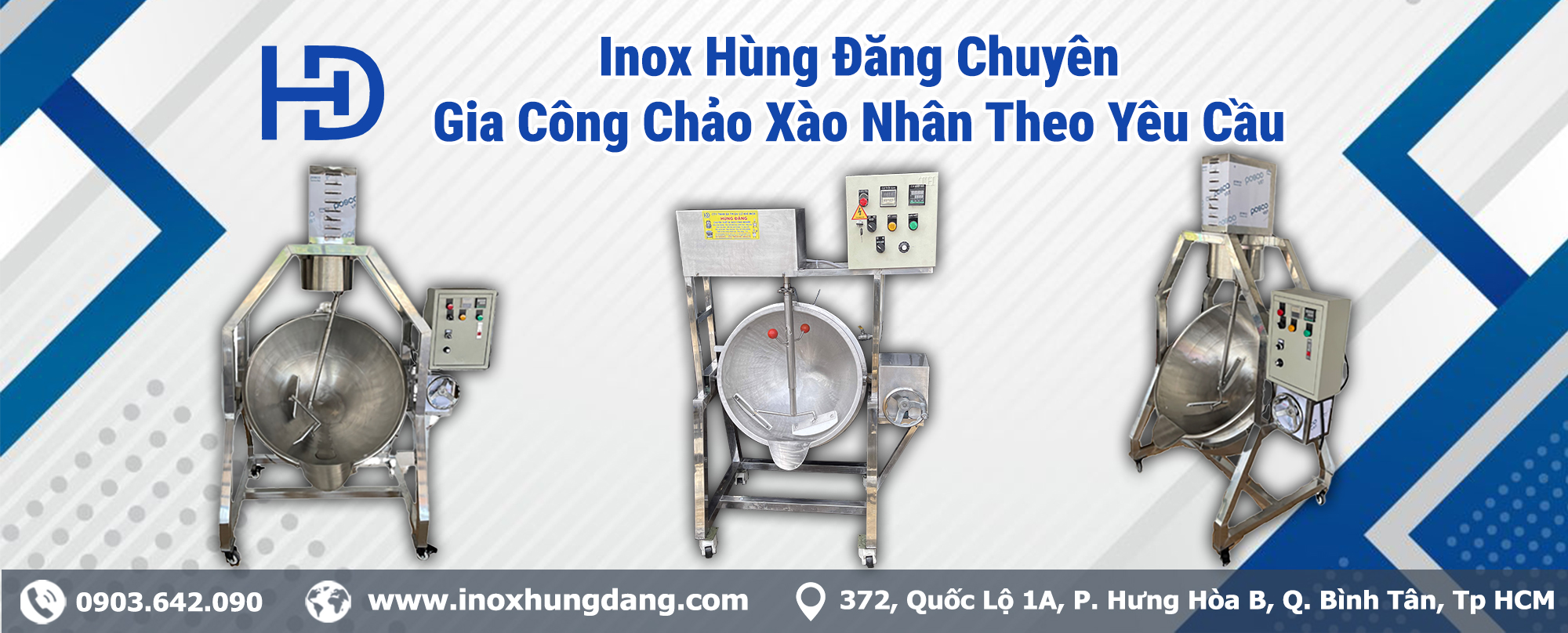 Inox Hùng Đăng Chuyên Gia Công Chảo Xào Nhân Theo Yêu Cầu