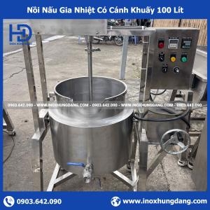 Nồi Nấu Gia Nhiệt Có Cánh Khuấy 100 Lít