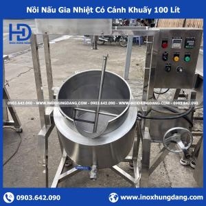 Nồi Nấu Gia Nhiệt Có Cánh Khuấy 100 Lít