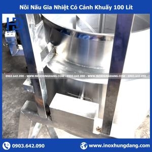 Nồi Nấu Gia Nhiệt Có Cánh Khuấy 100 Lít