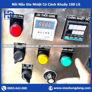 Nồi Nấu Gia Nhiệt Có Cánh Khuấy 100 Lít