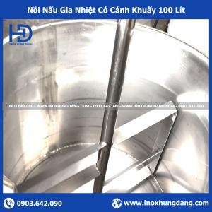 Nồi Nấu Gia Nhiệt Có Cánh Khuấy 100 Lít