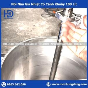 Nồi Nấu Gia Nhiệt Có Cánh Khuấy 100 Lít
